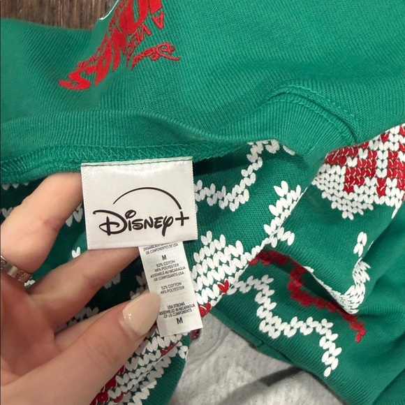 Disney A Very Jonas Christmas Movie Let it Bro Green Crewneck Sweatshirt - Picture 4 of 5